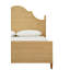 Bed Frame with Arched Headboard, Side Rails, and Footboard in Rattan with Wood Feet-6313005