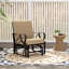Chaise coulissante en métal avec coussins Milve