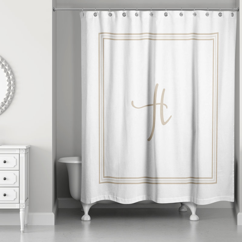 Rideau de douche simple , H, Beige