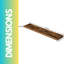 Atanacio 2 Piece Floating Shelves 100cm wide