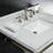 Kingston Brass Dreyfuss 30-Inch Carrara Marble Vanity Top with Stainless Steel Legs (8-Inch, 3-Hole)-50233725