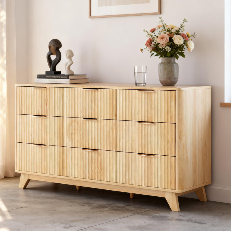 Commode à 57 tiroirs 57 po, Chêne