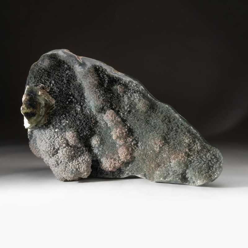 Améthyste Druzy Quartz avec céladonite