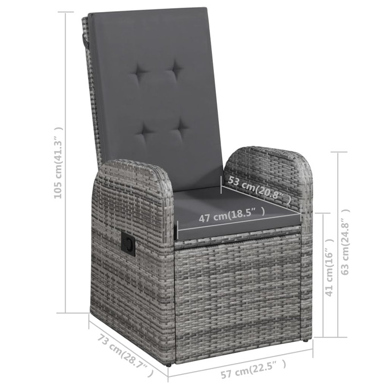 2 - Person Wicker Patio Dining Set with Square Table , Cushions Included