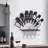 Yuusuf 7 Bottle Wall Mounted Wine Bottle & Glass Rack in Black