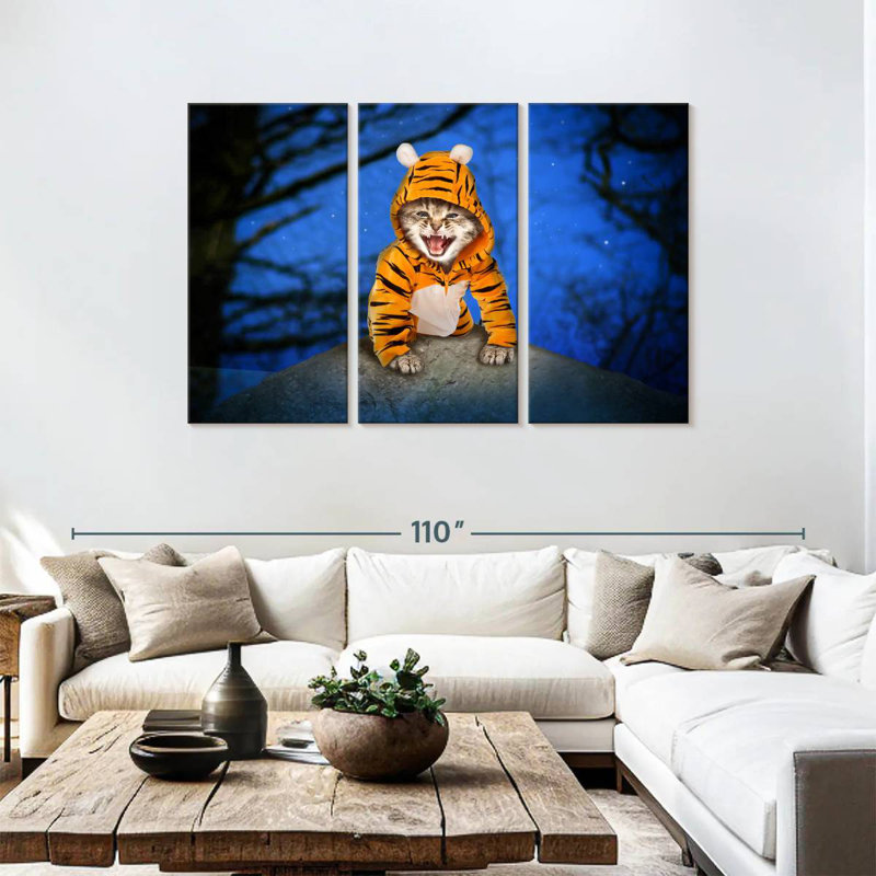 Chat d'Halloween, H 48 po x l 74 po