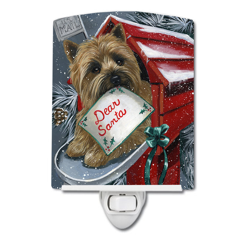 Veilleuse Boxer, Cairn Terrier lettre au père Noël
