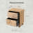 Fayola Farmhouse Brown 2 Drawers Nightstand with Ring Pattern-1925083650