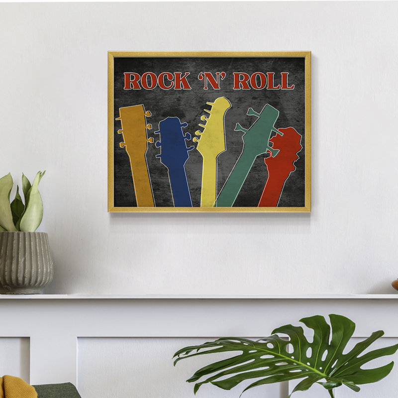 Rock and Roll - Reproduction encadrée - Restickable, H 8 po x l 10 po
