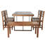 Élégante table et chaises d'extérieur en bois pour un mobilier de jardin moderne - Ajoutez de l'élégance à votre vie-1872830978