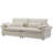 94” Living Room Sofa, Modern Sofa with Throw Pillows & Wide Arms, Beige