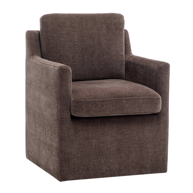 Dylan Rolling Dining Chair - Bark Brown, Brown