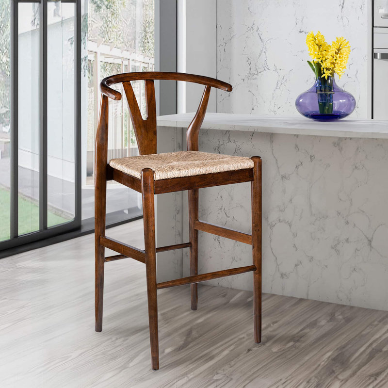Nareh Bar Height Kitchen Bar Stool, Cappuccino, Bar Stool (29" Seat Height)