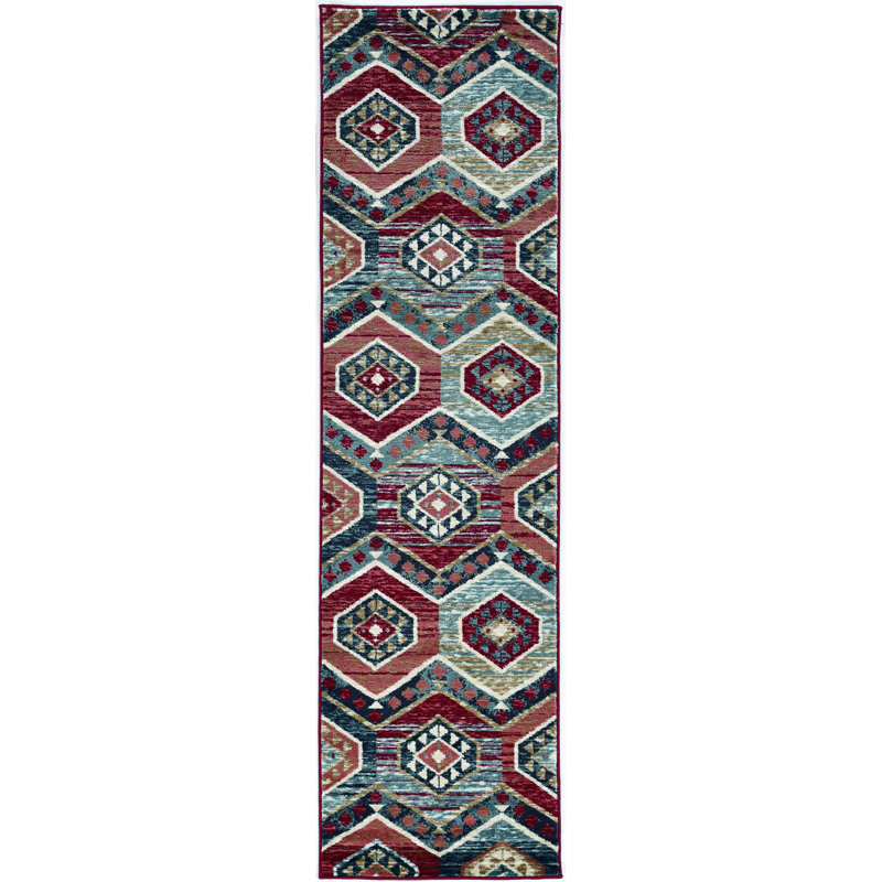 Mara Red Rug, Runner 2' x 7'7"