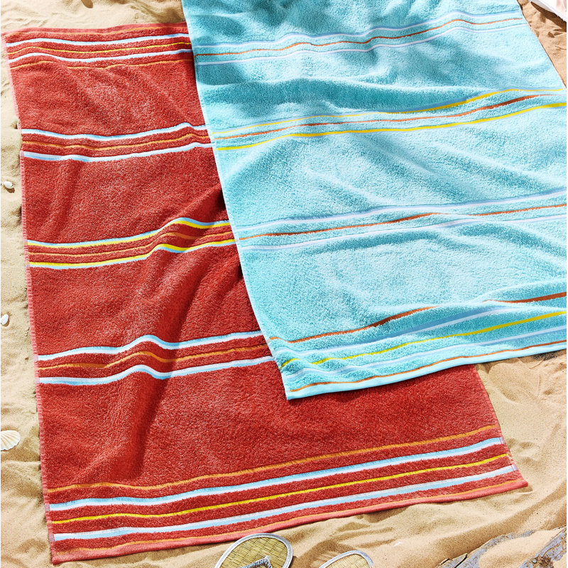 Rainbow 100% Beach Towel, Red