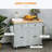 Kitchen Island On Wheels, Rolling Cart With Rubberwood Top, Spice Rack, Towel Rack And Drawers For Dining Room, Grey-431546957