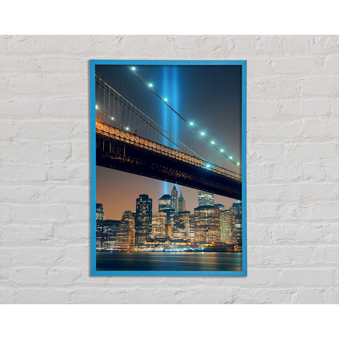 Twin Tower Remembrance Through The Bridge - Einzelne Bilderrahmen Kunstdrucke