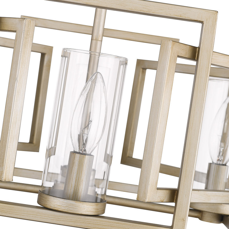 Newlin 4 - Light Dimmable Chandelier, White Gold