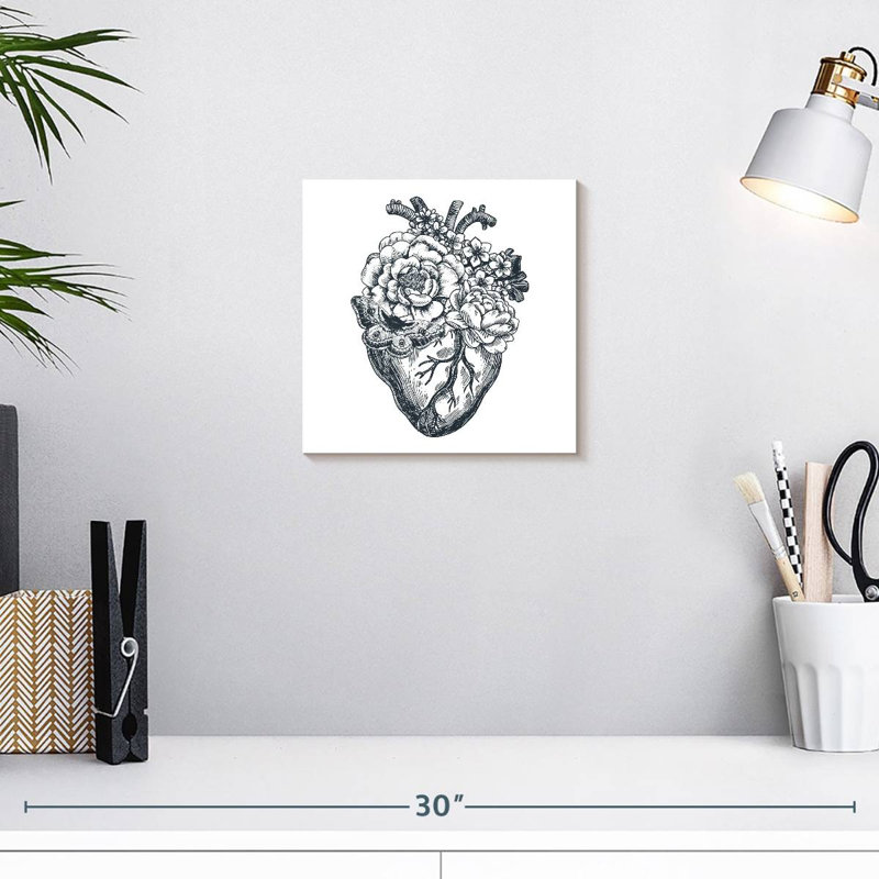 Anatomie du cœur Harnek, H 10 po x l 10 po