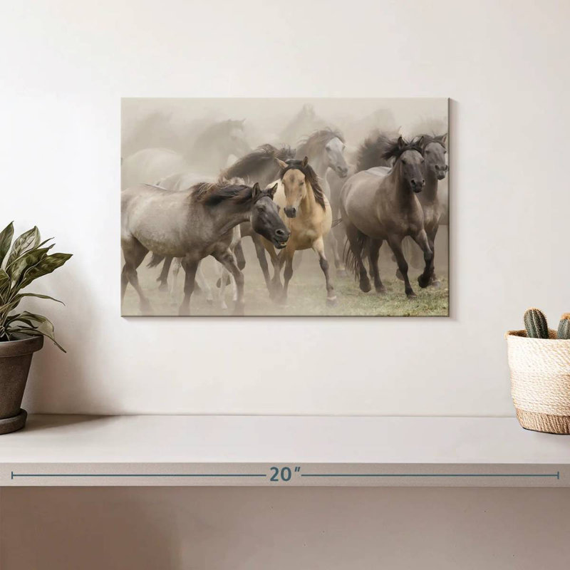 Stampede à cheval sauvage Brampt, H 8 po x l 12 po