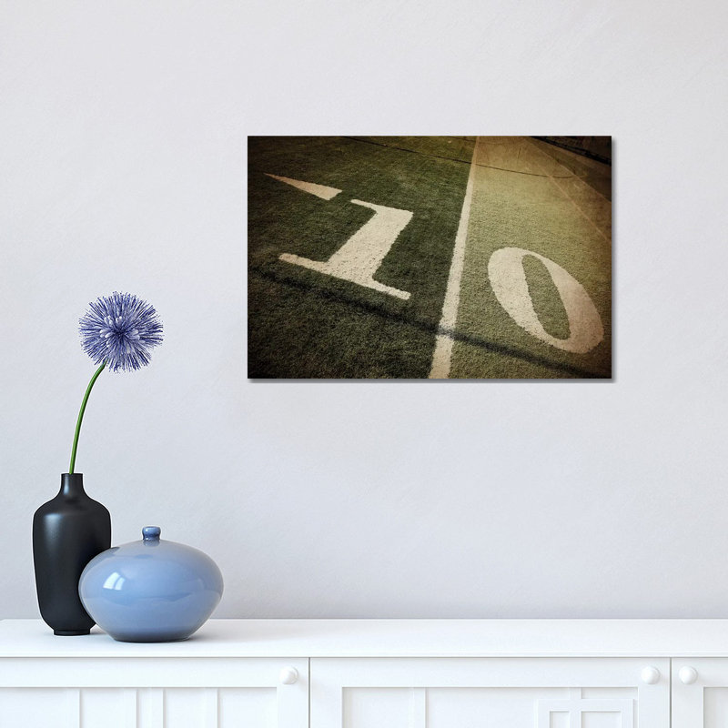 Football 10-Yd Line - Print on Canvas, 30.48 cm H x 45.72 cm W, Wrapped Canvas