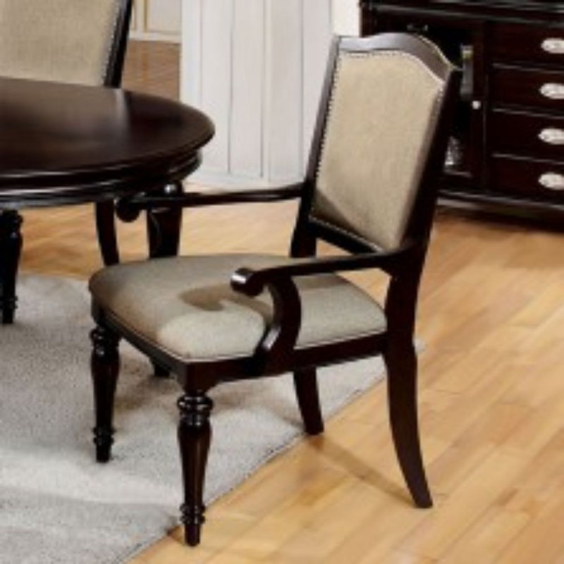Fauteuil en similicuir brun foncé Anlin