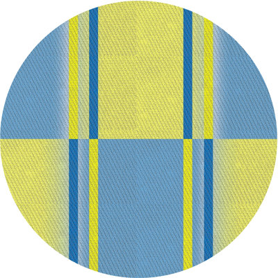 Tapis bleu ciel/bleu marine à motifs