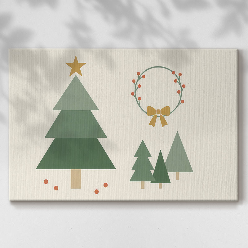 Silver Snow at Night-Premium Gallery Wrapped Canvas, H 12 po x l 18 po