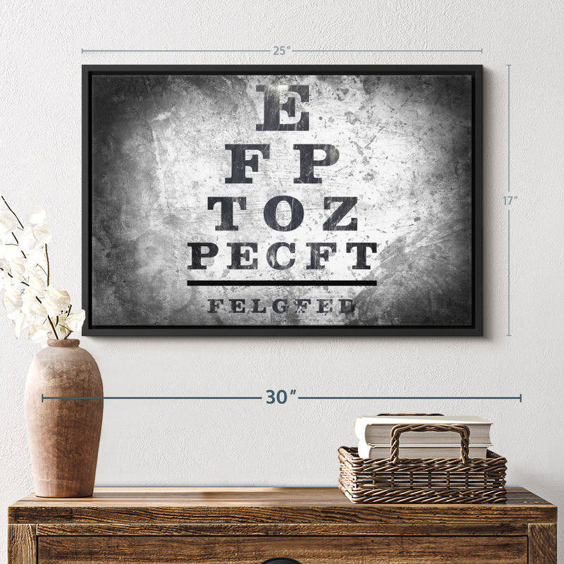 " Optometry Test Canvas Print " Print, 17" H x 25" W
