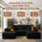 Seren Boneless 106" Modular L-shaped Sectional Sofa With Ottoman, No-assembly Cloud Couch, Boneless Design For Modern Living-116240541-116240536