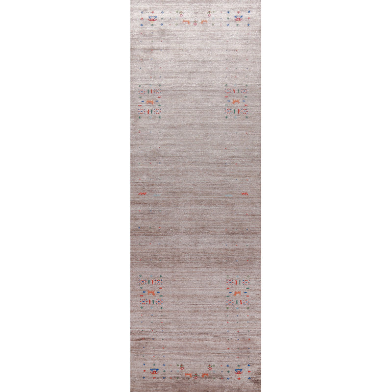Handmade Gabbeh Indian Runner Rug 3x12