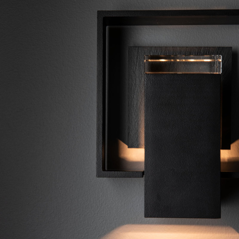 Shadow Box Aluminum Wall Light, 8.5" H x 7" W x 4" D, Coastal Black