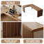 Bureau rectangulaire en bois massif brun clair-719353688-719353691
