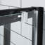 Cyrus 36" W x 36" D x 72" H Framed Double Sliding Square Shower Enclosure in Black Grid with Tempered Glass and Protective Coat