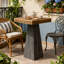 Table de bar carrée de 39,96 po de hauteur avec petite table en bois-126594105