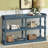 Console Table With 3-Tier Open Storage Spaces And Roman Column Effect Support Legs,Narrow Sofa Entry Table For Living Room, Entryway And Hallway-114230324