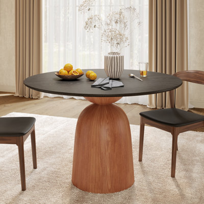Round Solid Wood Pedestal Dining Table 39"/43"