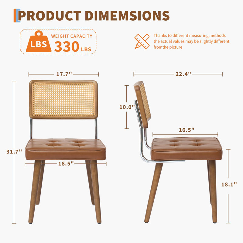 Patio Dining Side Chair, 6, Brown