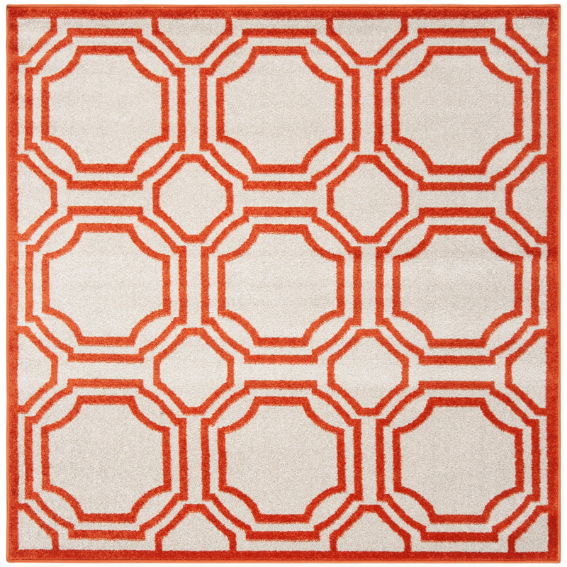 Amherst Performance Geometric Rug, Square 5'