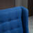 Blue Wingback Double Couch With Soft Cushion And Wood Frame Structure Elegant Linen Fabric Button Tufting Robust Legs,