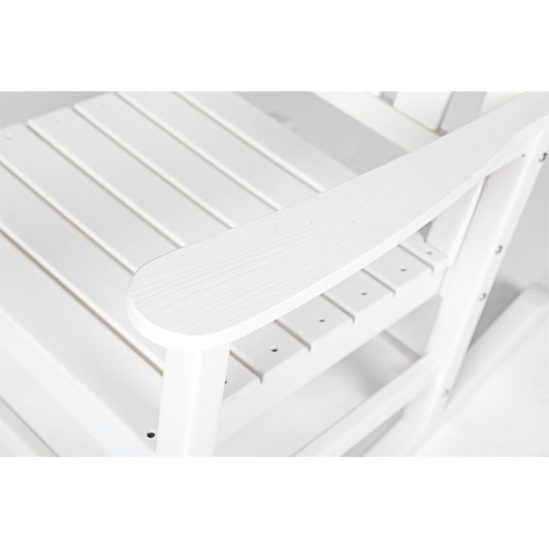 Ensemble de chaises berçantes 3 pièces, Blanc