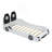 Wood Twin Size Race Car-Shaped Platform Bed With LED And Upholstered Backrest-1630959877
