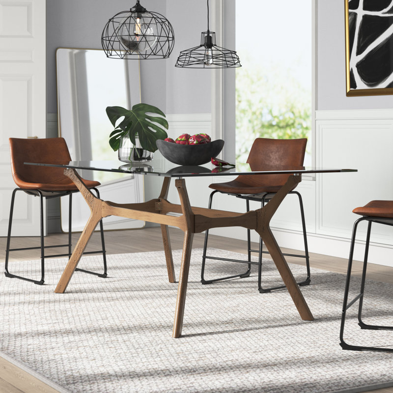 Alxander Glass Top Dining Table