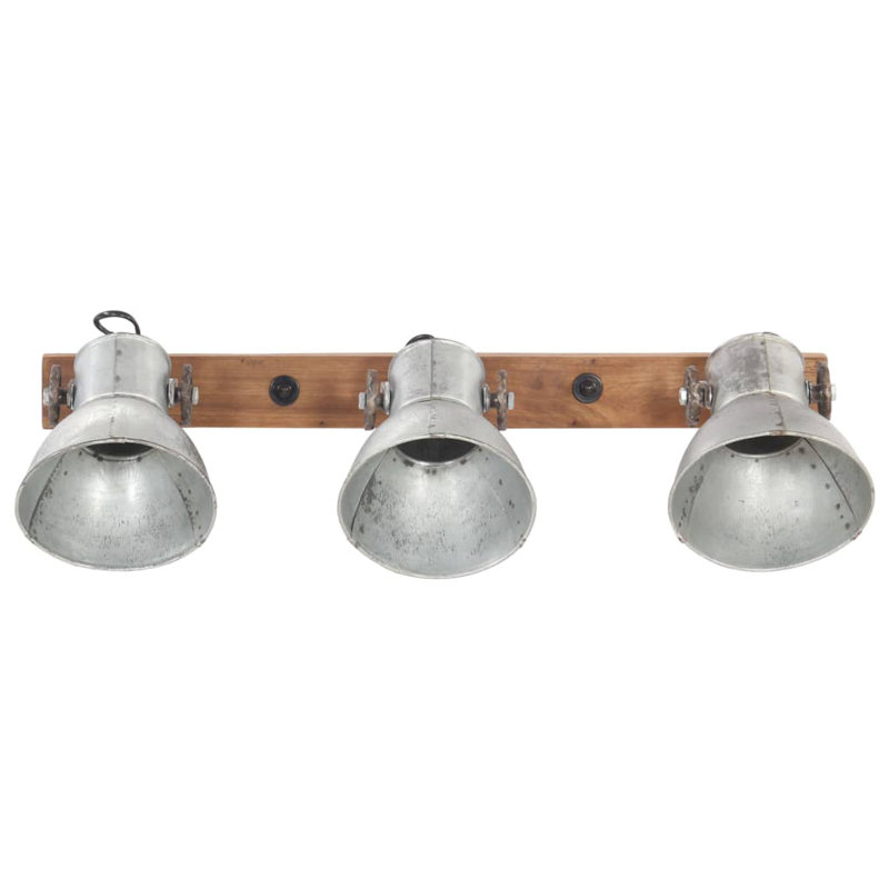 Julie Industrial Wall Lamp, Brown, Silver