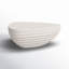 Albin Concrete Outdoor Coffee Table, White