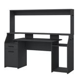 Ahitana 171cm W Rectangle Computer Desk with Cabinet