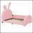 Upholstered Rabbit-Shape Princess Bed, Platform Bed with Headboard and Footboard for Enchanting Sleep-251383186