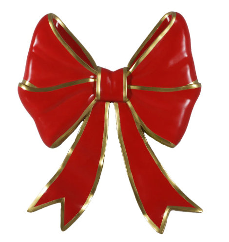 Amaron Hanging Red Ribbon Over Sized Statue
