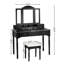 Ensemble de coiffeuse avec tabouret et miroir-677264411