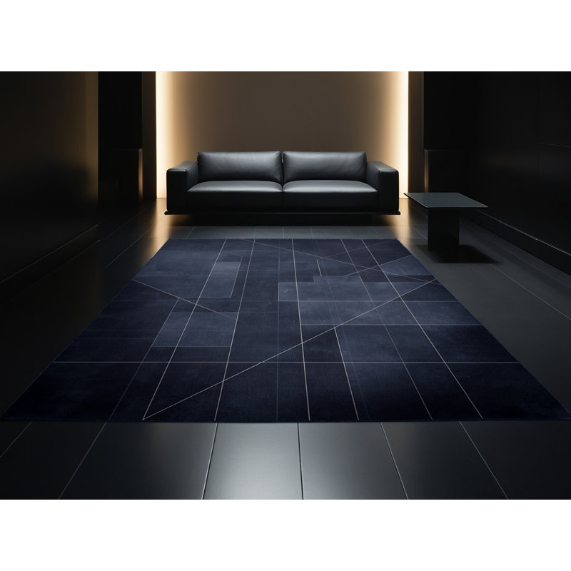 Tapis gris à motif géométrique lavable à la machine, 2 x 5